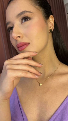 Conjunto coração liso - Cristal Brasil Acessórios 