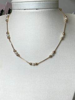 Choker Banho Semijoia Perola na internet