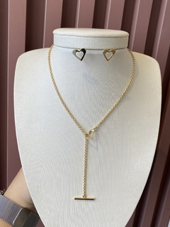 Conjunto gravata coração na internet