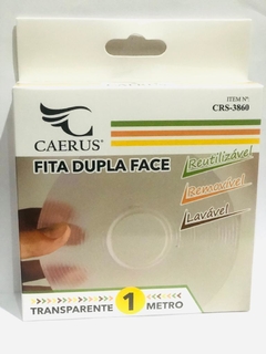 Fita Adesiva Dupla Face Acrílica Silicone Transparente 1 Mts
