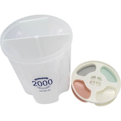 Pote com 4 divisórias Intercambiáveis Plástico PP 2,5lt - CK3462 - Clink