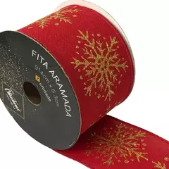 FITA ARAMADA VEM COM FLOCO DE NEVE GLITER