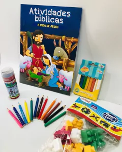 Kit quarentena para Crianças com Livrinho de historias e colorir