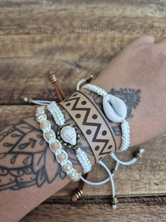 Mix De Pulseiras Boho Creme na internet