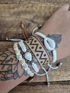 Mix De Pulseiras Boho Creme - Scraxo Acessórios