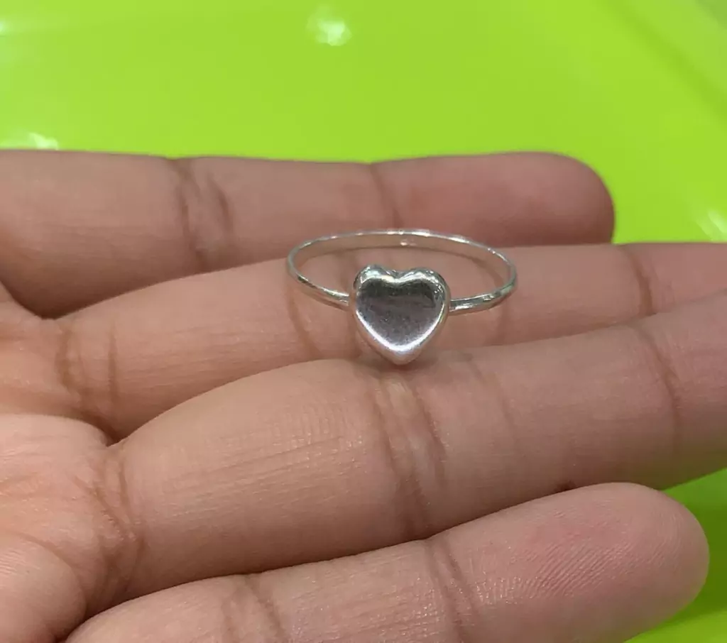 Anillo Plata Corazon Liso APPD10