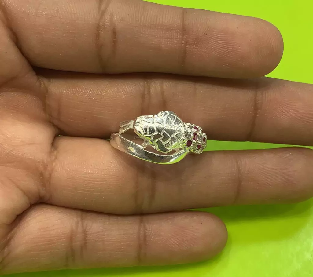Anillo De Plata Serpiente APPD12