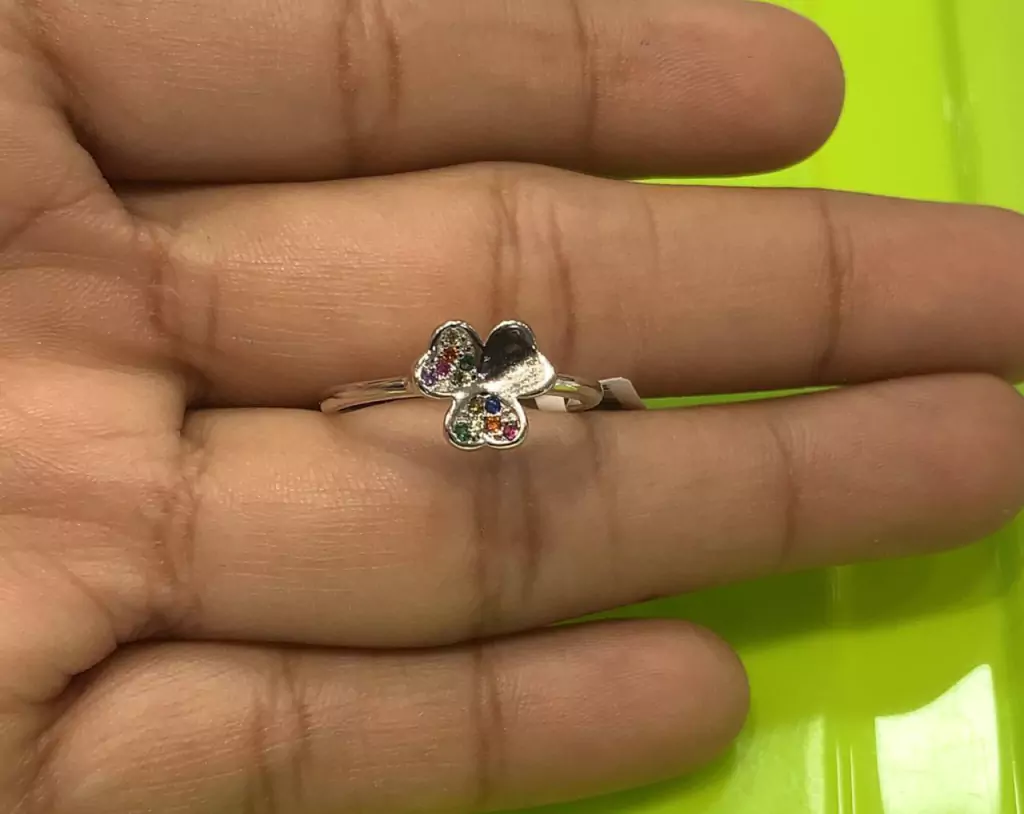 Anillo De Plata Trebol APPD17