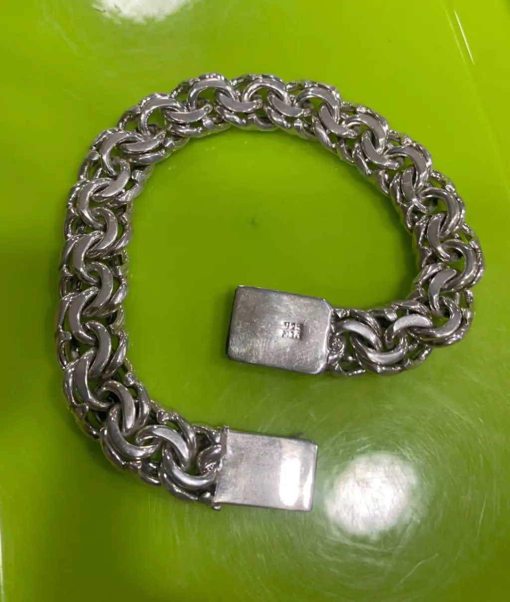 Pulsera de Plata Para Hombre Tejido Chino