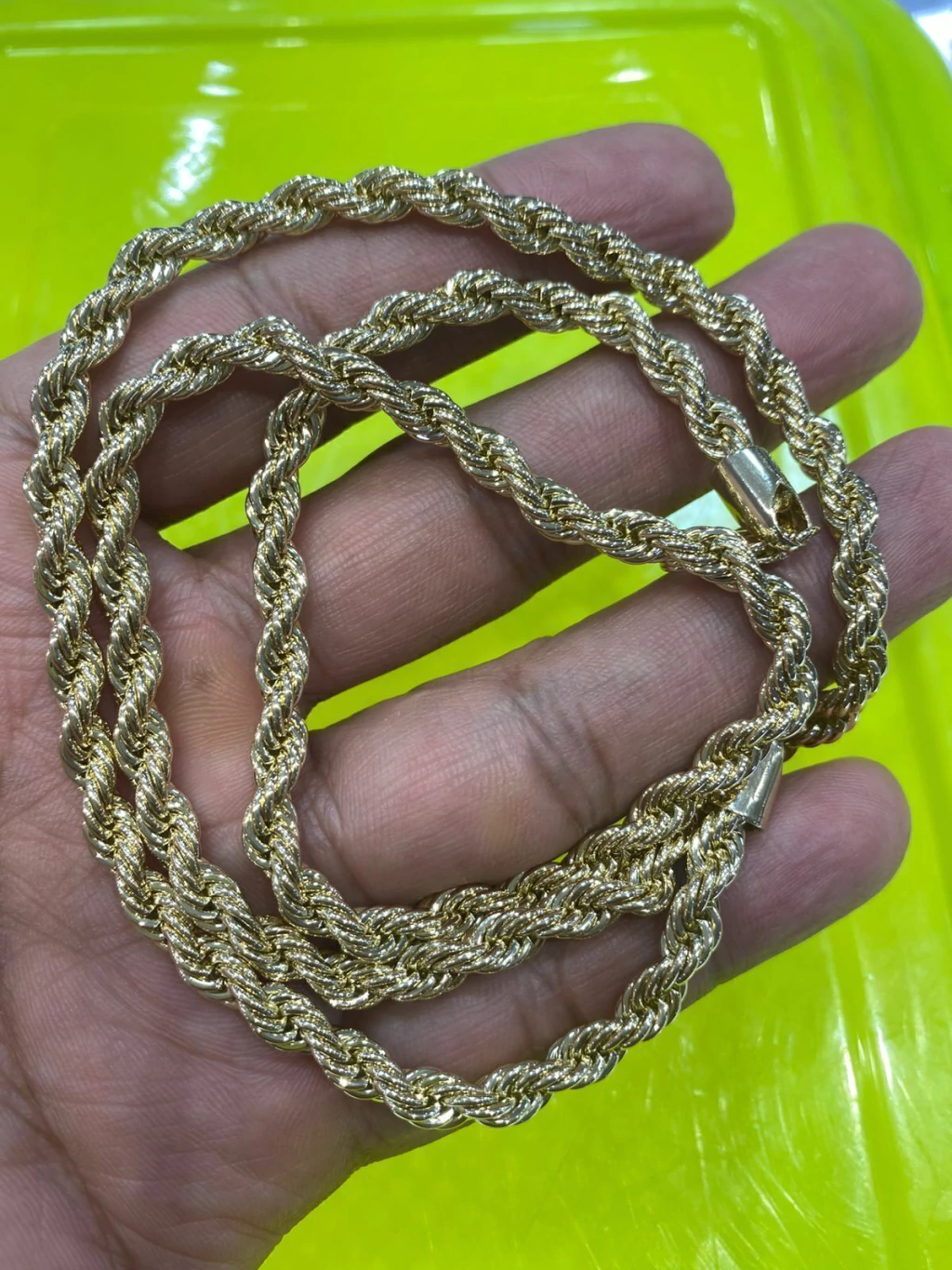 Cadena Torsal Chapa de Oro en 60 cm