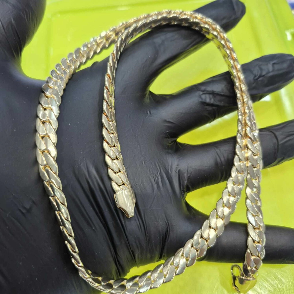 Cadena Rigida Oro Laminado de 18 kt