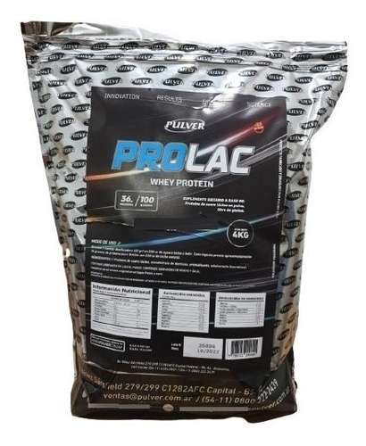Prolac Whey Protein 4 Kg Pulver Prote­na Concentrada Sin Tacc