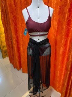 Saia envelope com babado