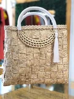 Bag de palha quadrada - comprar online