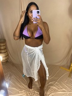 Saia envelope com babado