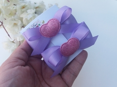 Parzinho de Gravatinha Coração - BeLaços