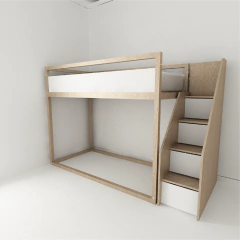 CAMA ALTA CON ESCALERA CAJONERA - comprar online