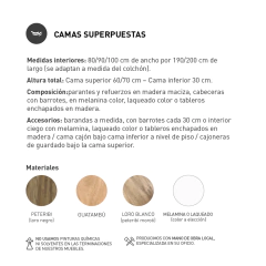 CAMAS SUPERPUESTAS - tienda online