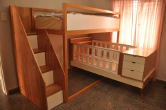 CAMA ALTA CON ESCALERA CAJONERA - tienda online