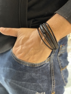 Conjunto pulseras cuero - comprar online