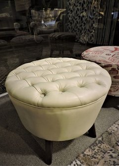 Puff circular con capitone - comprar online