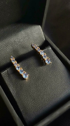 Ear Cuff Gold Pt Luz London Blue na internet
