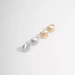 Brinco Botton Fosco Gold Flat 14MM - comprar online