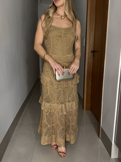 Vestido Midi Regata Babado Tricot - loja online