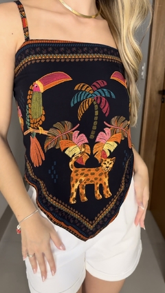 Cropped Lenço Estampado - loja online