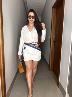 Conjunto Camisa e Short Cambraia de Algodão