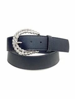 HEBILLA ROXY ESPECIAL. CUERINA PASE 35 MM. NEGRO.