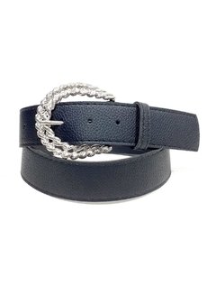 HEBILLA ROXY. CUERINA PASE 35 MM. NEGRO.