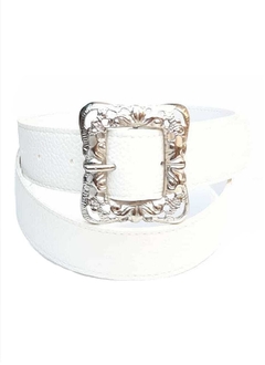 HEBILLA BUTTERFLY. CUERINA PASE 40 MM. BLANCO