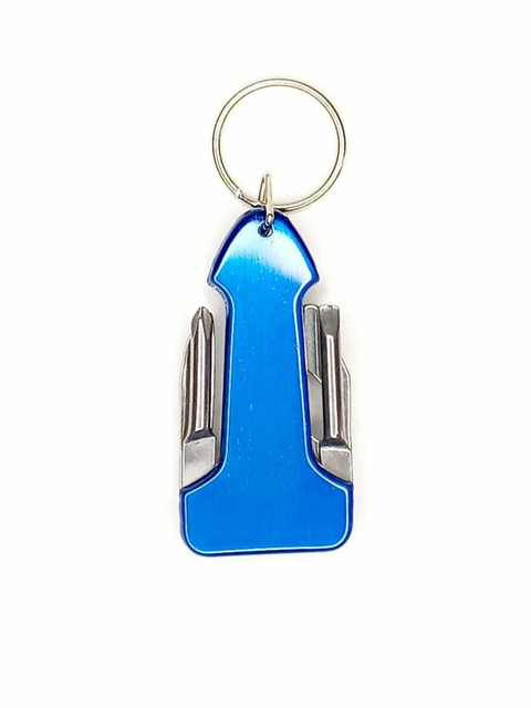 Accesorio para llavero con herramientas azul