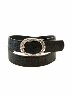 HEBILLA ANDREA. CUERINA PASE 30 MM. NEGRO. -