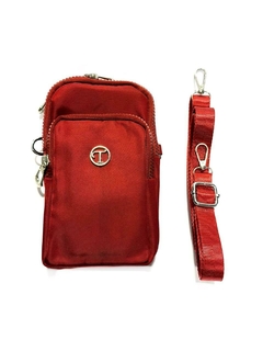 BANDOLERA PORTACELULAR BORDÓ. - comprar online