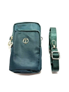 BANDOLERA PORTACELULAR VERDE. - comprar online