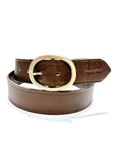 CINTO AURORA. CUERO PASE 40 MM. MARRÓN. - comprar online