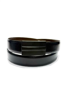 REVERSIBLE. Cuero pase 30 mm. HEBILLA NEGRA. - comprar online