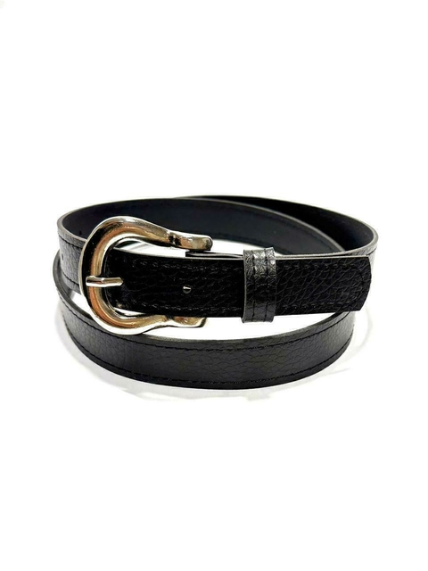 HEBILLA CLÁSICA. CUERINA PASE 25 MM. negro talle especial.