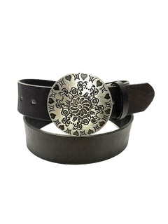 CHAPÓN 3. CUERO PASE 40 MM. NEGRO - comprar online