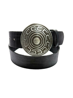 CHAPÓN 2. CUERO PASE 40 MM. NEGRO. - comprar online