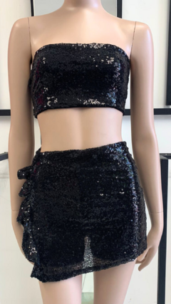 Imagen de Short pollera lentejuela volado NS43