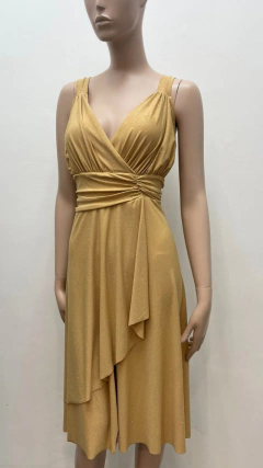 Imagen de Vestido metalic brillo 1/2pierna bretel fino N1110