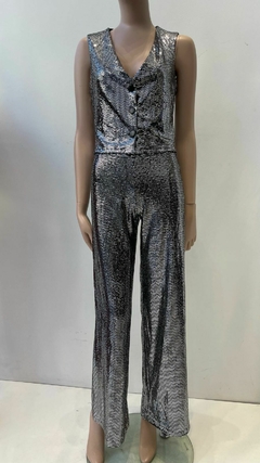 CONJUNTO SIMIL LENT CHALECO PALAZO CJ49LJ