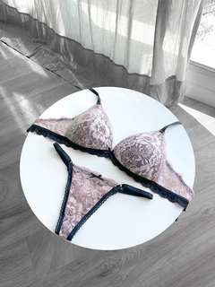 conjunto maria deluxe visón con negro