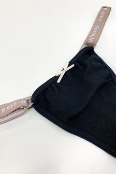 Less de algodón negra con elastico nude RAFF