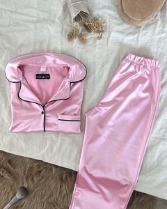 SATINADO ROSA LARGO - PIJAMA - SET COMPLETO - comprar online