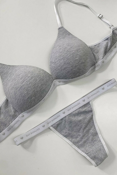 CONJUNTO MARIA PILAR ALGODÓN (GRIS ELÁSTICO)