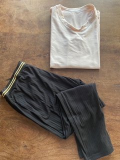 PANTALON CINTURA LUREX - carmina lenceria